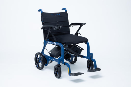 Monarch Mobility Flyer Power Wheelchair in Blue