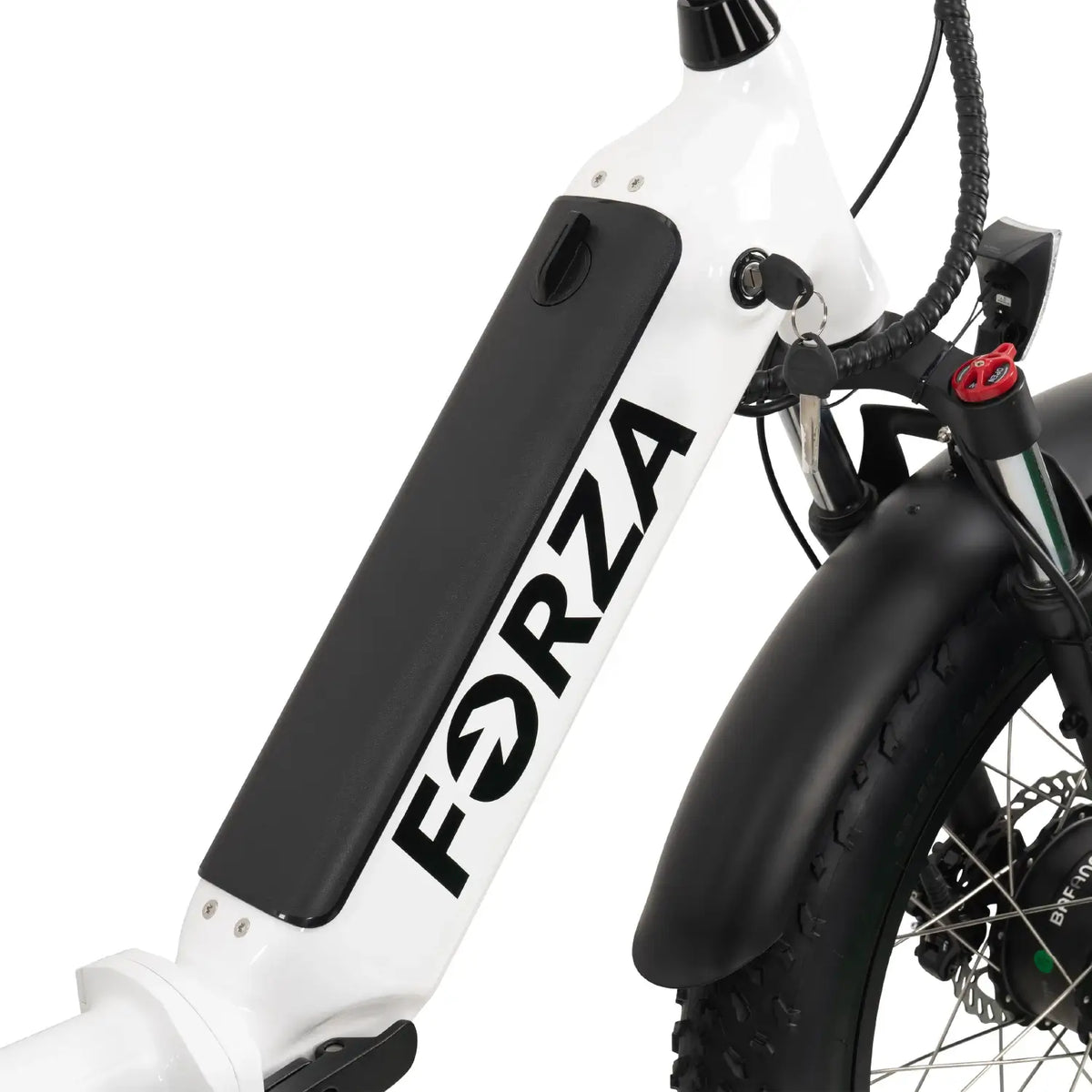 GoBike FORZA Electric Tricycle in White Close Up