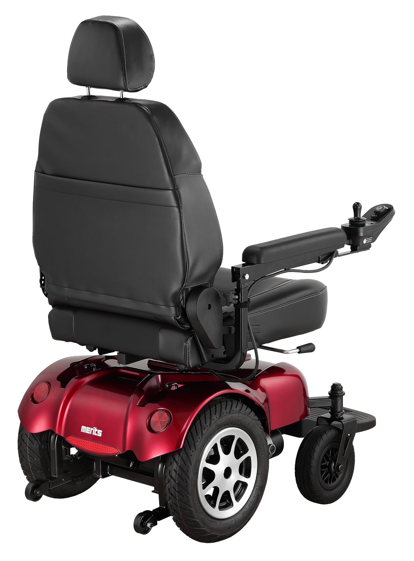 Merits Health Gemini Power Wheelchair in Red Back View