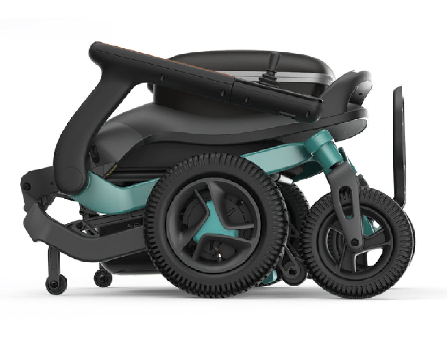 Golden Ally Folding Power Wheelchair by Golden Technologies in Grey Folded