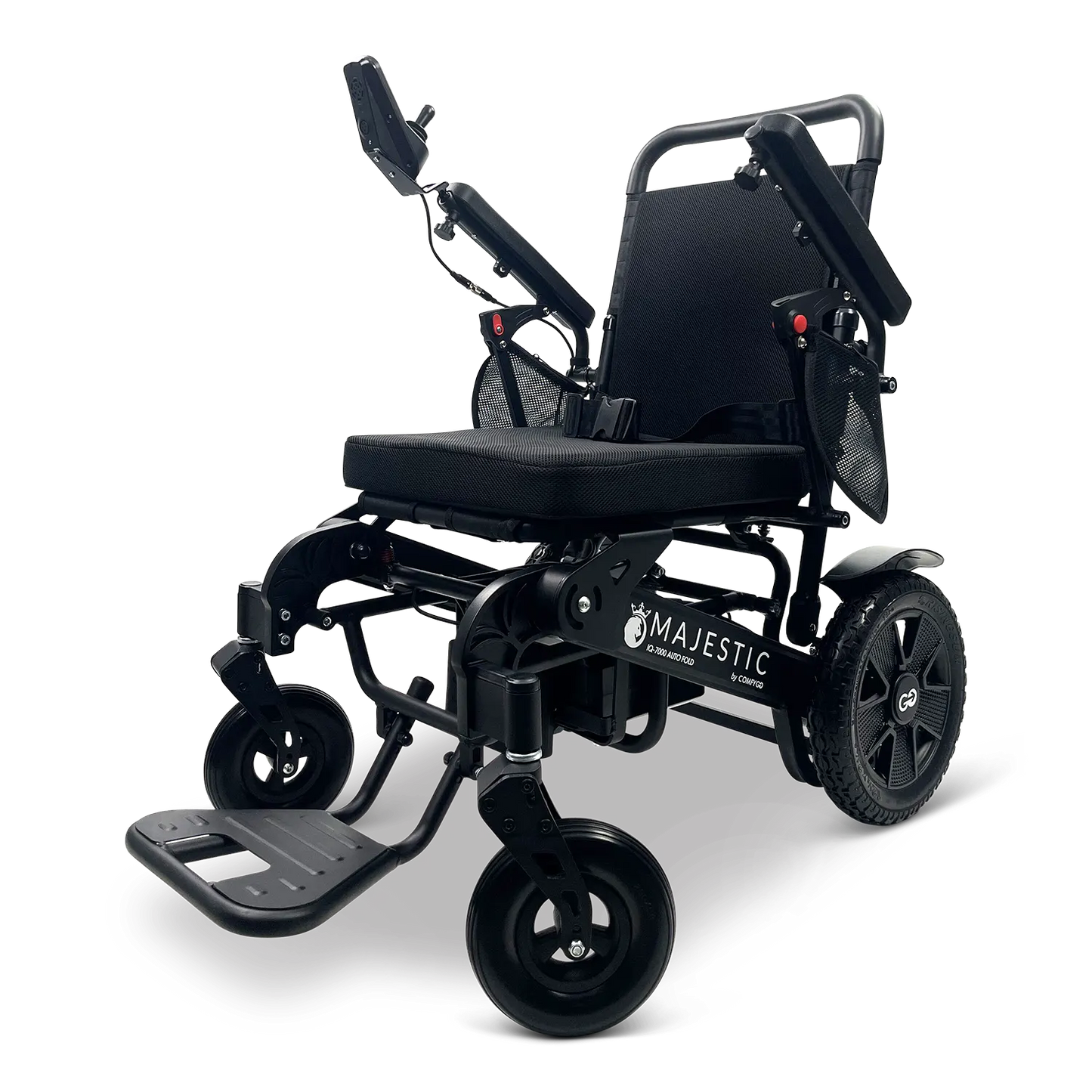 ComfyGo Majestic IQ-7000 Electric Wheelchair with Remote Control and Auto-Fold in Black