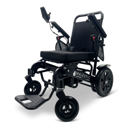 ComfyGo Majestic IQ-7000 Electric Wheelchair with Remote Control and Auto-Fold in Black