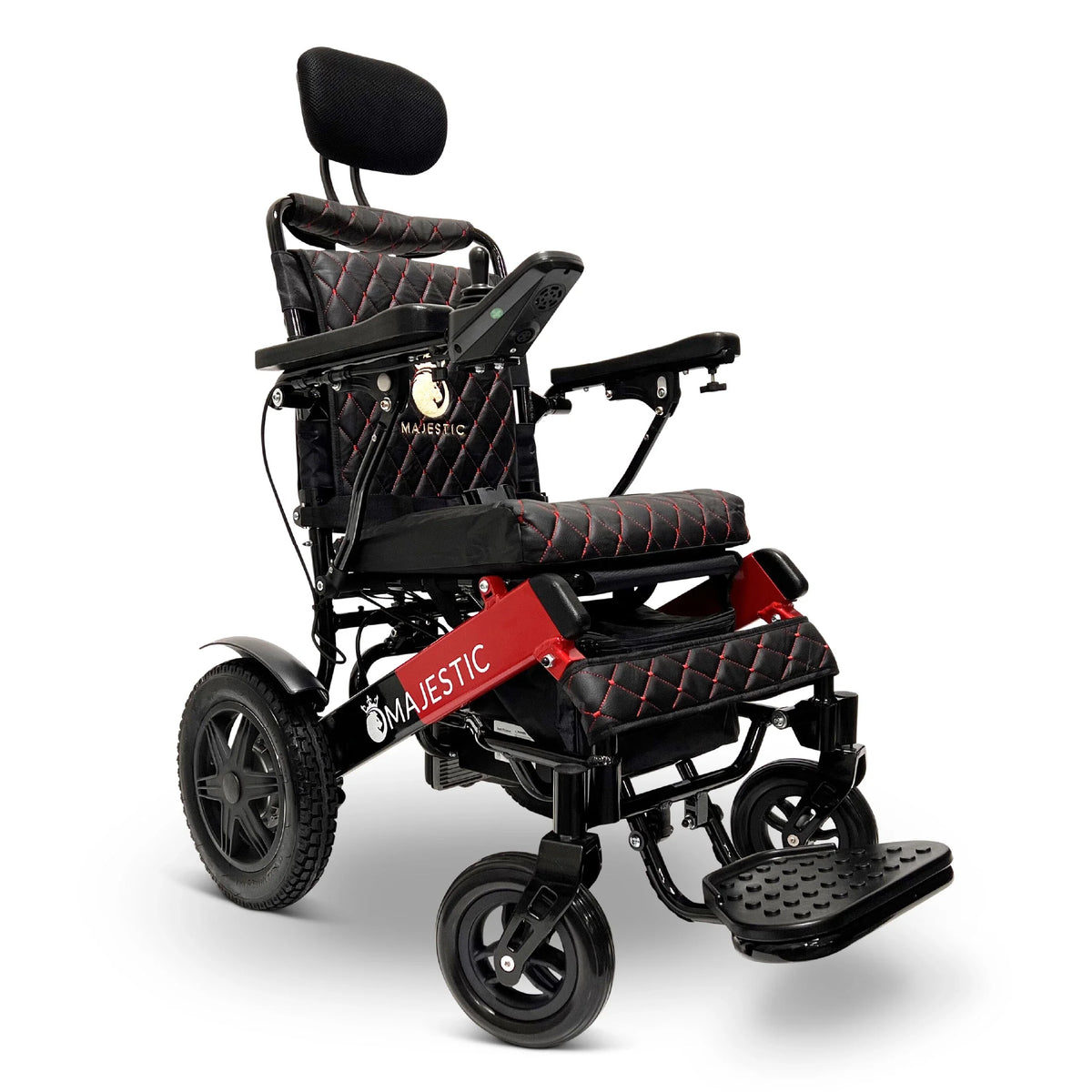 ComfyGo MAJESTIC IQ-9000 Remote Control with Auto-Recline in Black / Red with Black Overlay