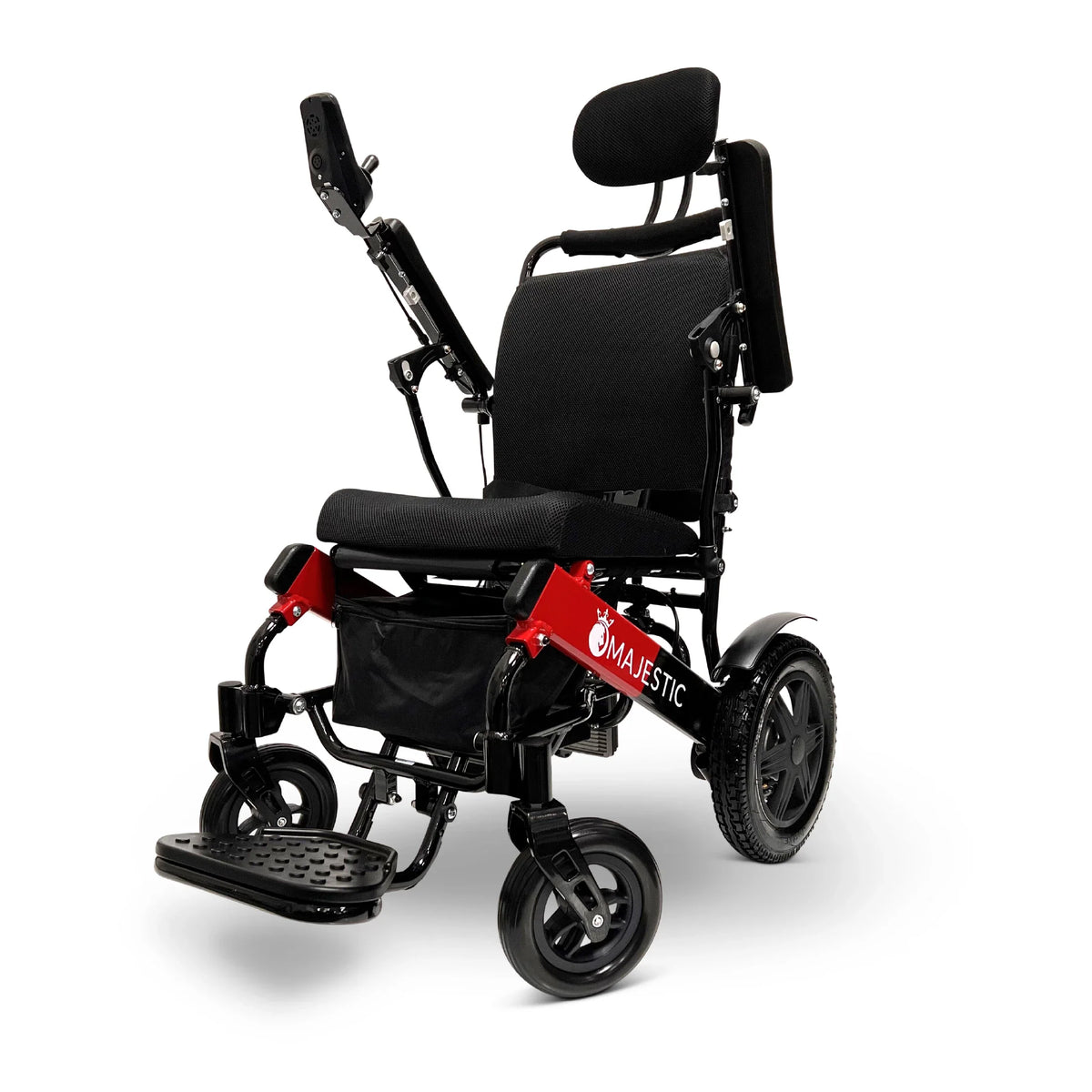 ComfyGo MAJESTIC IQ-9000 Remote Control with Auto-Recline in Black / Red Frame