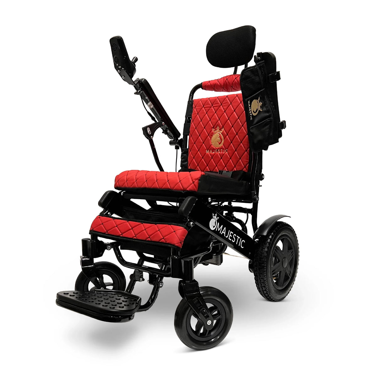 ComfyGo MAJESTIC IQ-9000 Remote Control with Auto-Recline in Black Frame with Bronze Overlay