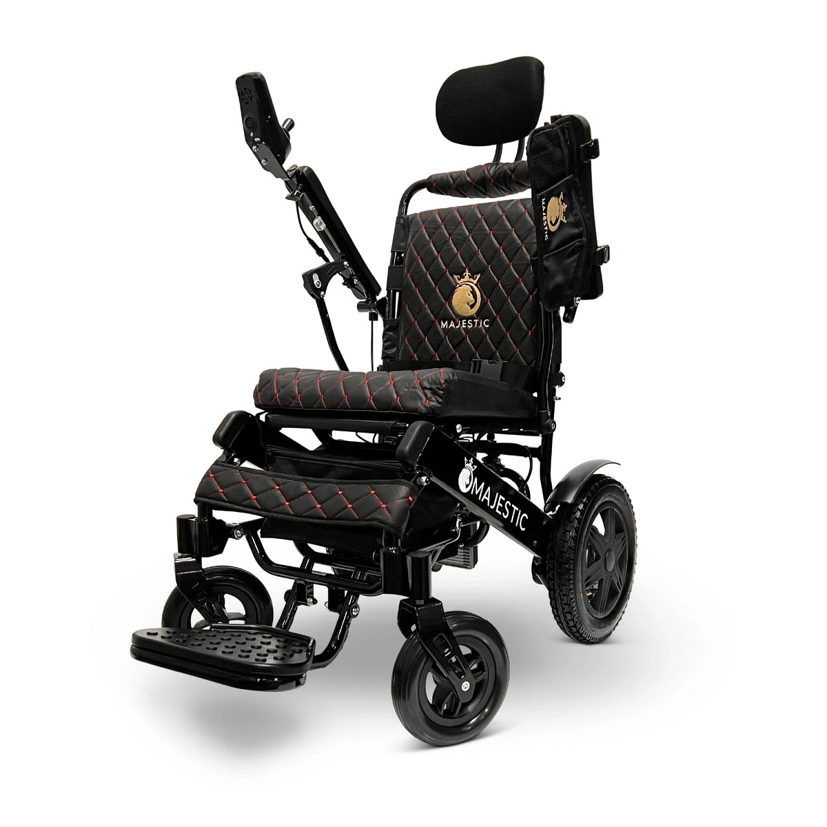 ComfyGo MAJESTIC IQ-9000 Remote Control with Auto-Recline in Black Frame with Black Overlay
