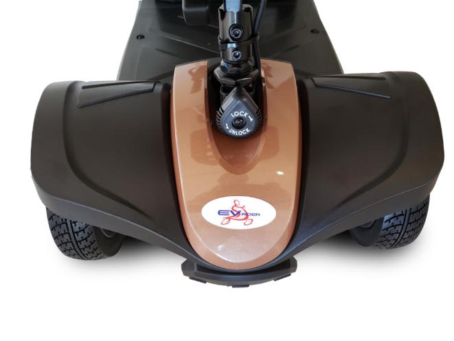 EV Rider MiniRider Lite rose gold mobility scooter in front