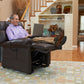 Man using a laptop in a Cloud PR510 Lift Chair Recliner with Maxicomfort by Golden Technologies