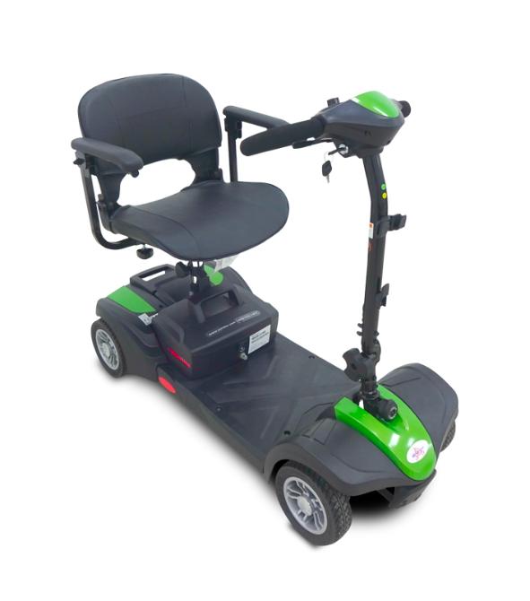 EV Rider MiniRider Lite green mobility scooter on a white background