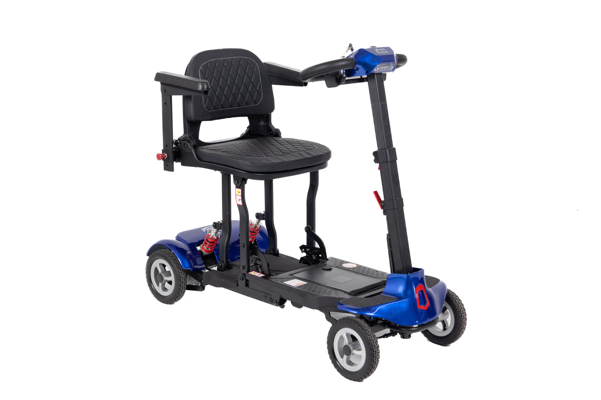 Monarch Mobility Genie Auto Folding Mobility Scooter in Blue