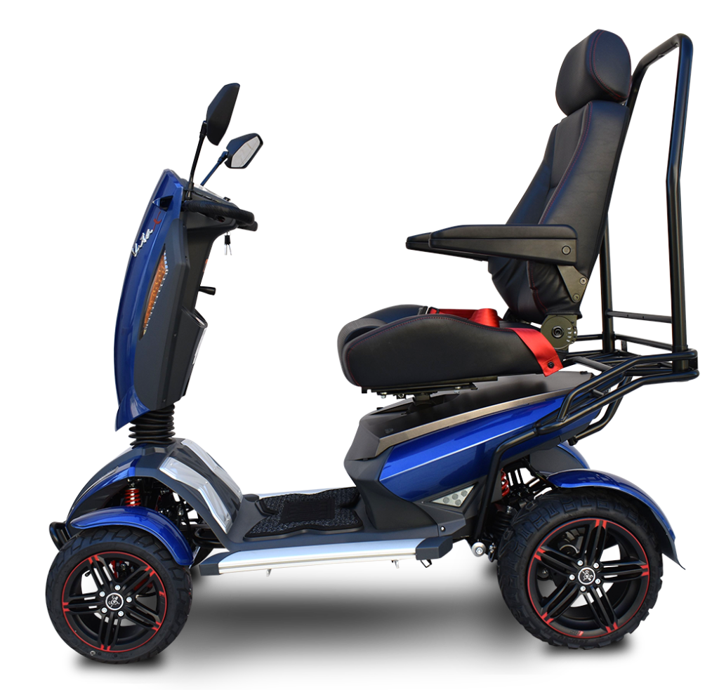 EV Rider Vita Monster Heavy-Duty Mobility Scooter in Blue Side View