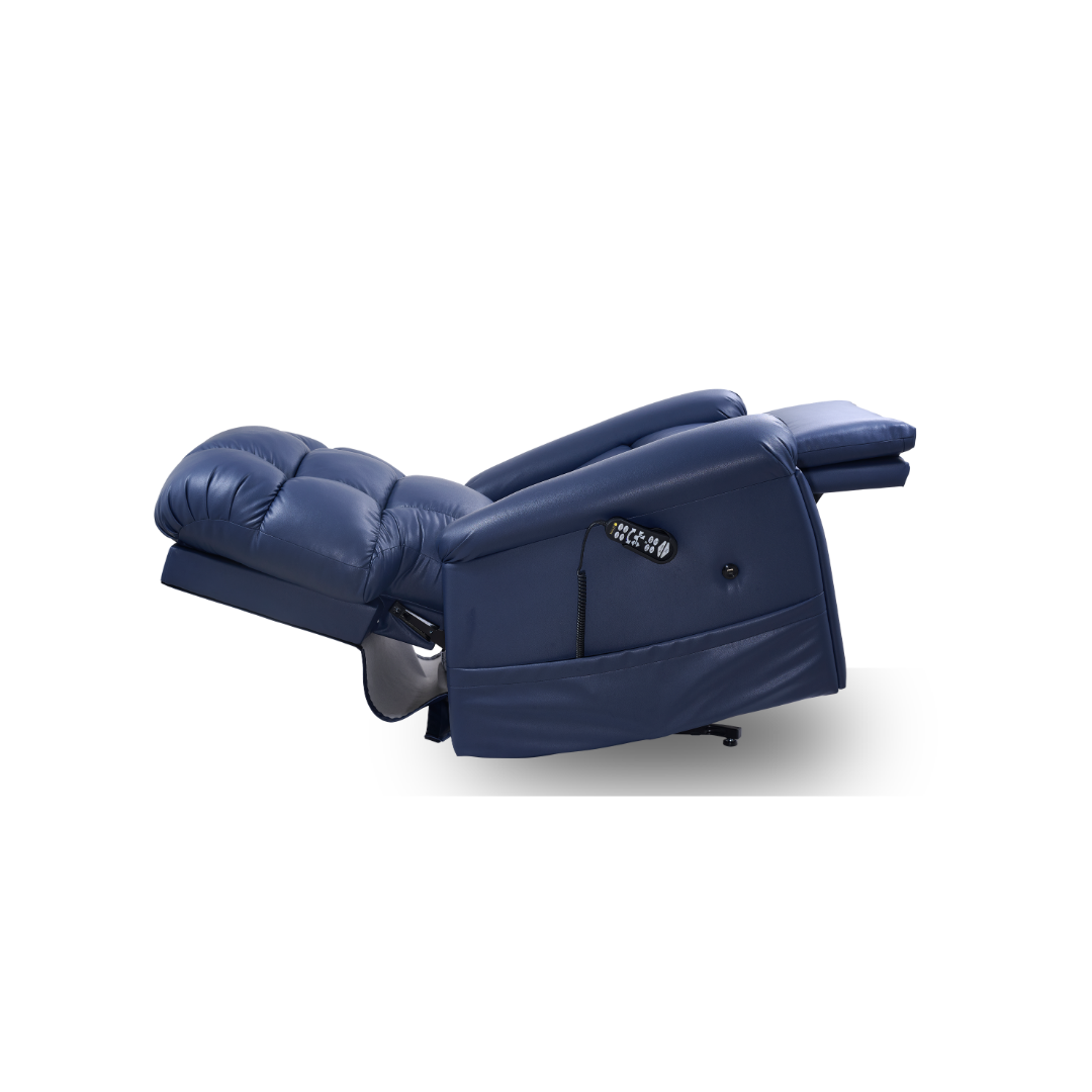 Golden Technologies PR519 Cloud Supreme Lift Chair in Night Navy Brisa Reclined