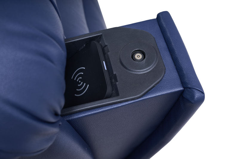 Golden Technologies PR519 Cloud Supreme Lift Chair in Night Navy Brisa Wireless Phone Charging