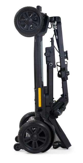 Buzzaround CarryOn HD GB220 Mobility Scooter by Golden Technologies Standing Up with Kickstand