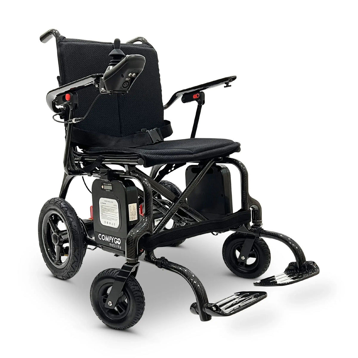 ComfyGo Phoenix Carbon Fiber Electric Wheelchair - 29 lbs Frame: Lightweight, Long-Range, Airline Approved