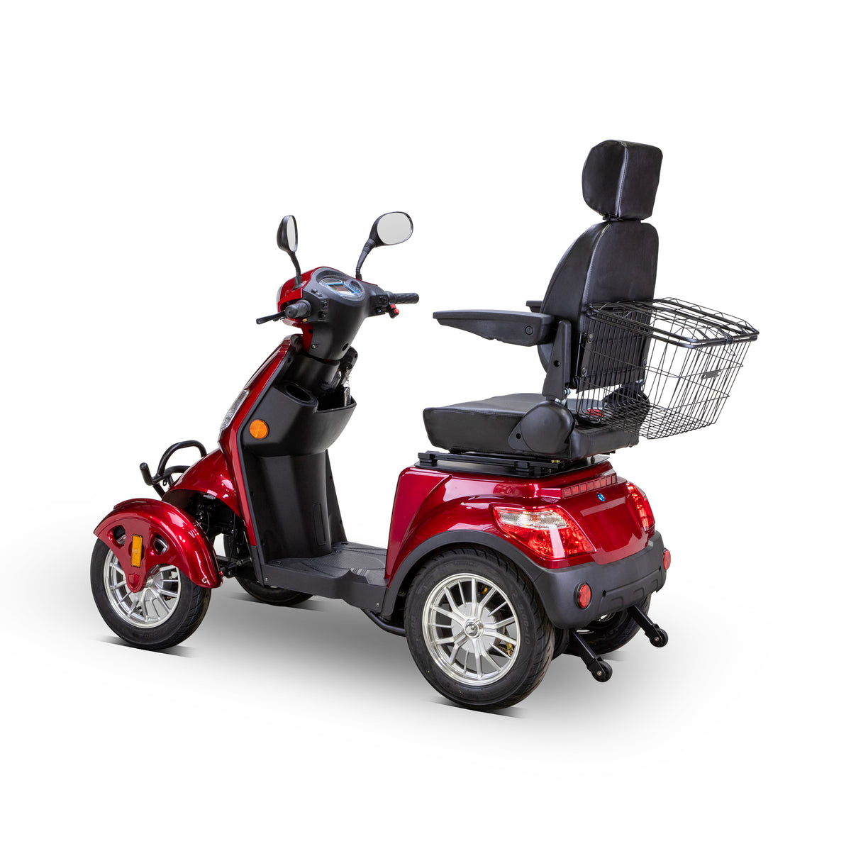 Bespoke Prestige All-Terrain Recreational Mobility Scooter in Red Rear View
