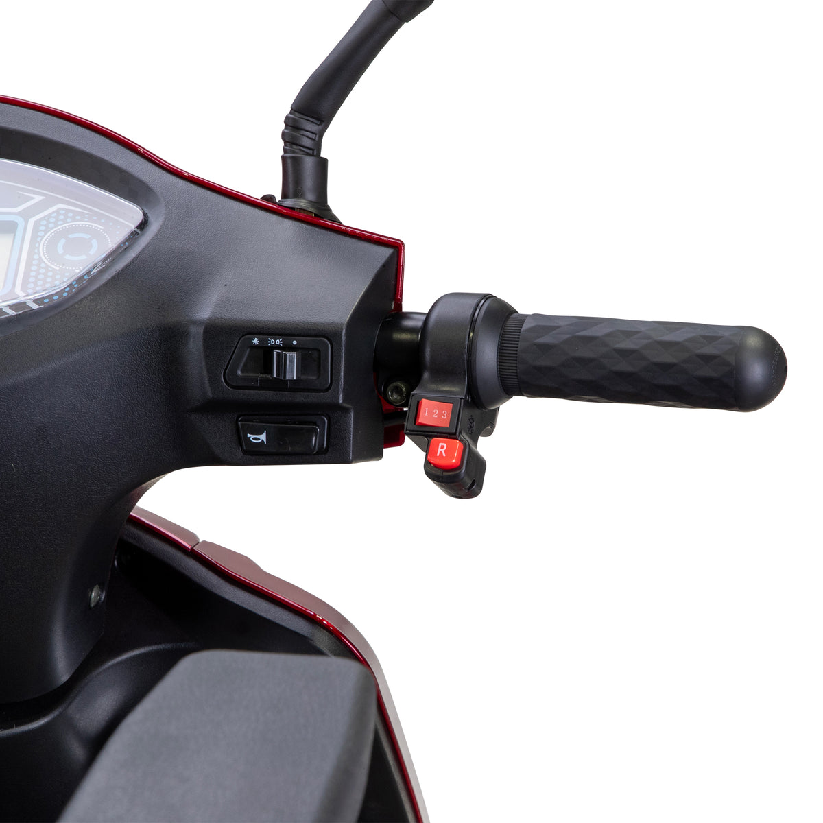 Bespoke Prestige All-Terrain Recreational Mobility Scooter Right Handlebar