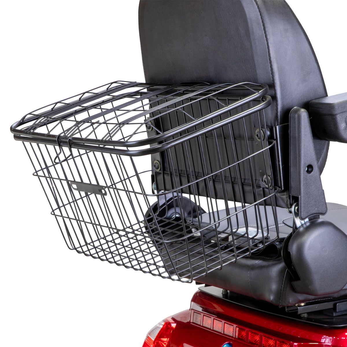 Bespoke Prestige All-Terrain Recreational Mobility Scooter in Red Rear Basket
