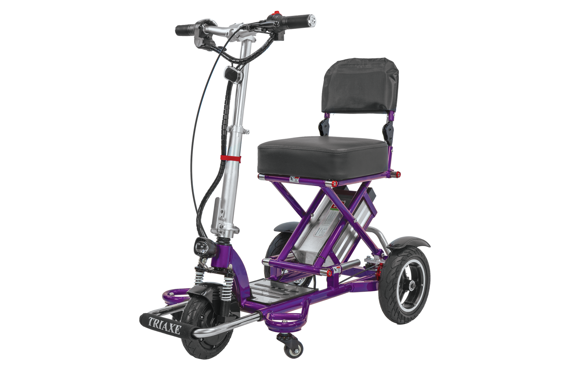 Enhance Mobility Triaxe Sport Folding Mobility Scooter in Purple