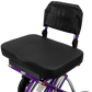 Enhance Mobility Triaxe Sport Folding Mobility Scooter in Purple Seat Close Up