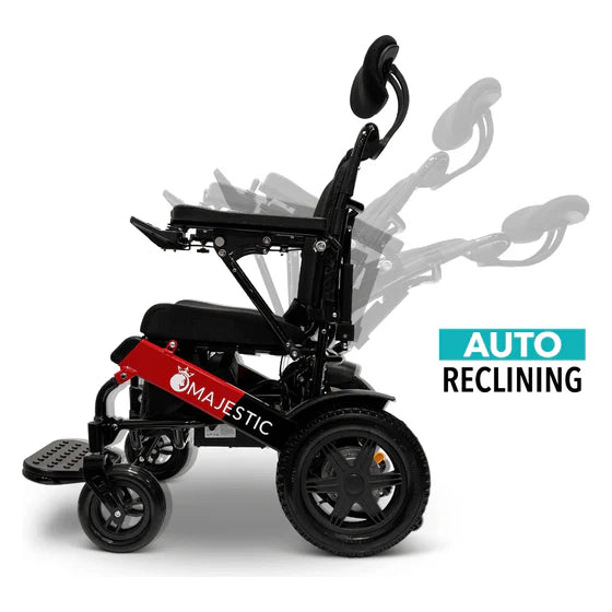 ComfyGo MAJESTIC IQ-9000 Remote Control with Auto-Recline in Black / Red Frame Auto Reclining 