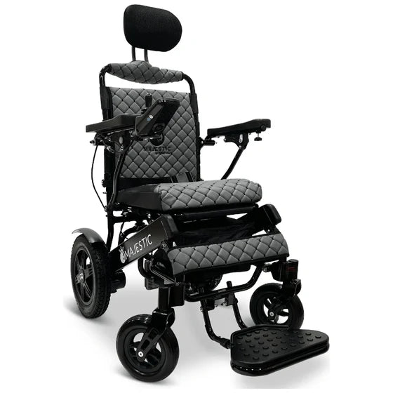 ComfyGo MAJESTIC IQ-9000 Remote Control with Auto-Recline in Black Frame with Grey Overlay