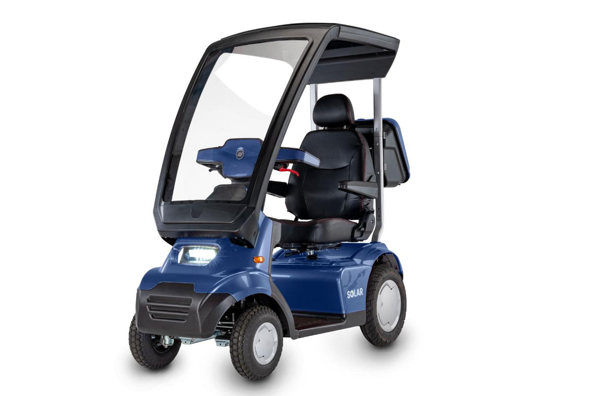 Afikim Afiscooter Solar - World's First Solar-Powered Mobility Scooter in Blue