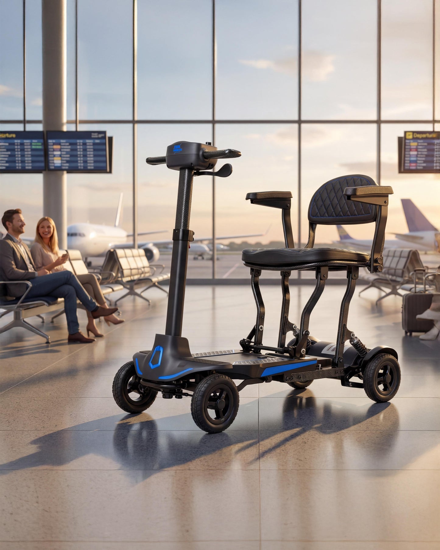 Monarch Mobility Supa Carbon Lite in Grey in Airport