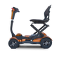 EV Rider TEQNO folding mobility scooter in gold side view