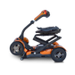 EV Rider TEQNO folding mobility scooter in gold folding