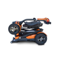EV Rider TEQNO folding mobility scooter in gold folded