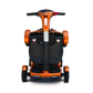 EV Rider TEQNO folding mobility scooter in gold folded