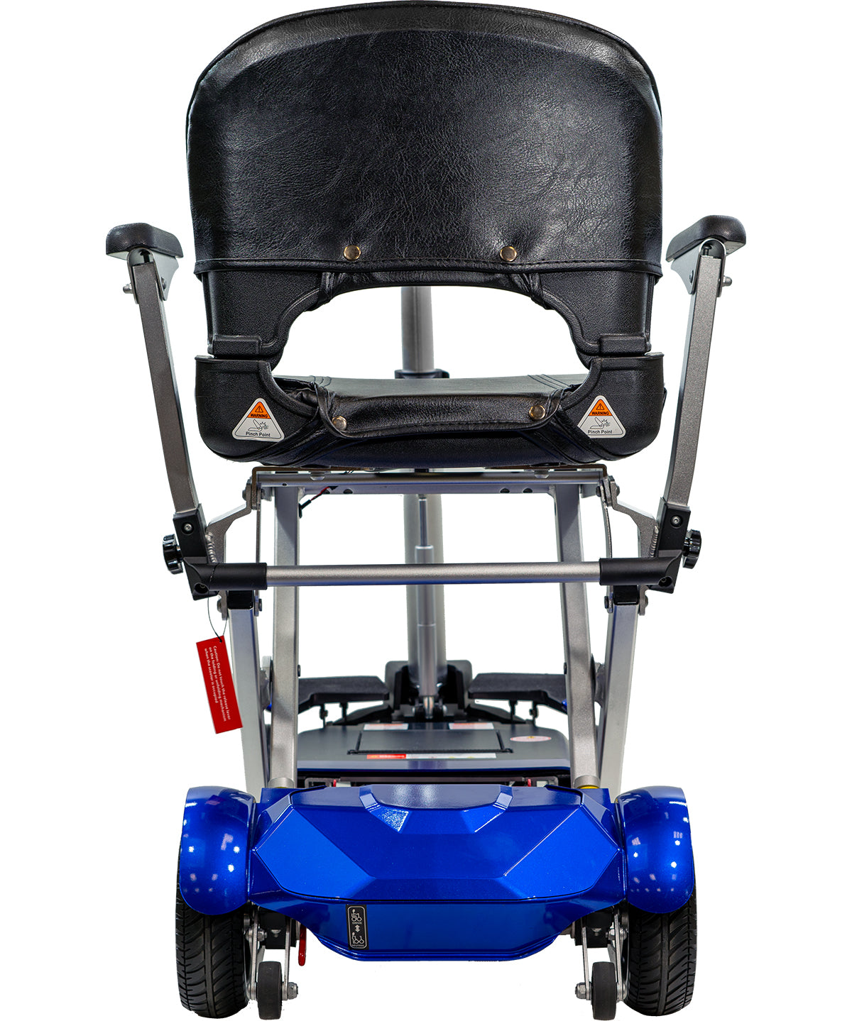 Enhance Mobility Transformer 2 Automatic Folding Mobility Scooter in Blue Rear View