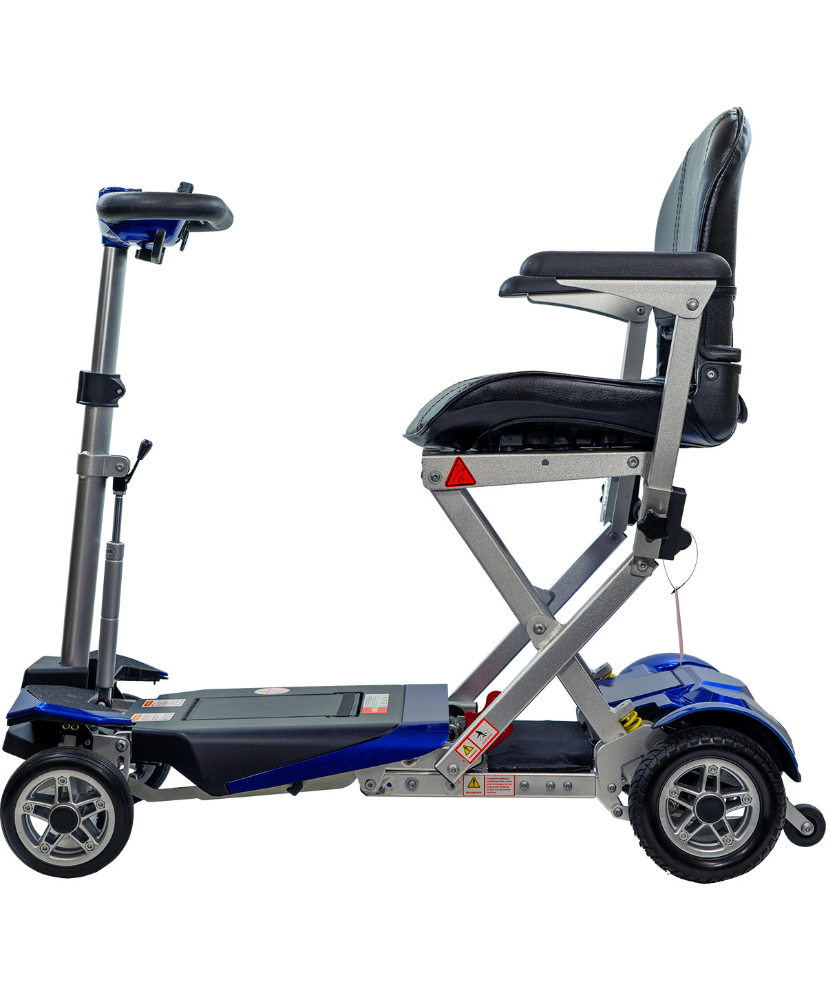 Enhance Mobility Transformer 2 Automatic Folding Mobility Scooter in Blue Side View