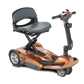 EV Rider Transport AF+ folding mobility scooter in copper with a seat on a white background