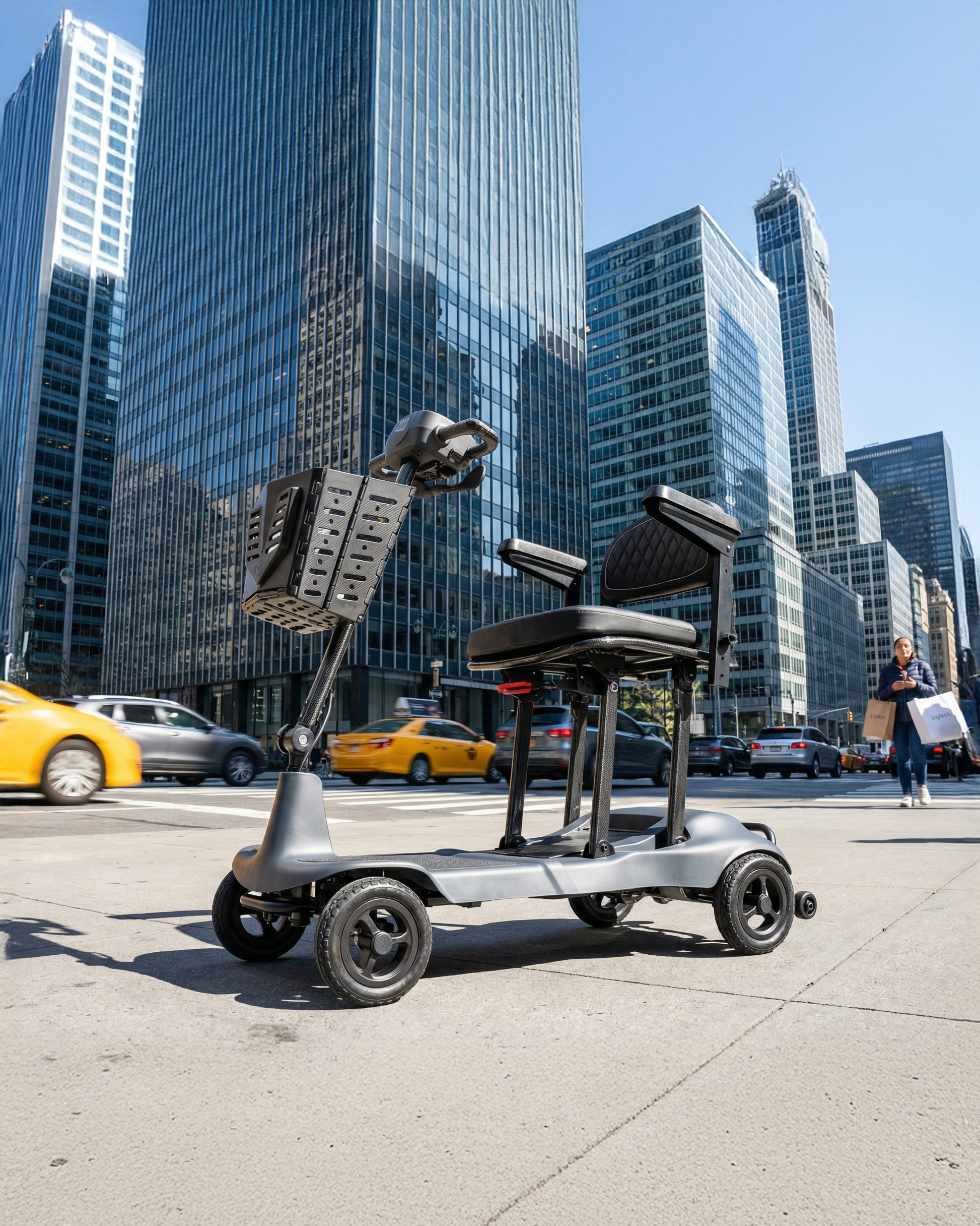 Monarch Mobility Genie Ultralight Charcoal in City