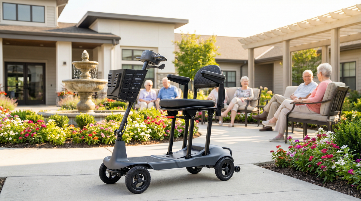Monarch Mobility Genie Ultralight Charcoal at Retirement Home