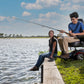 Man fishing from Merits Health Vision CF in Red