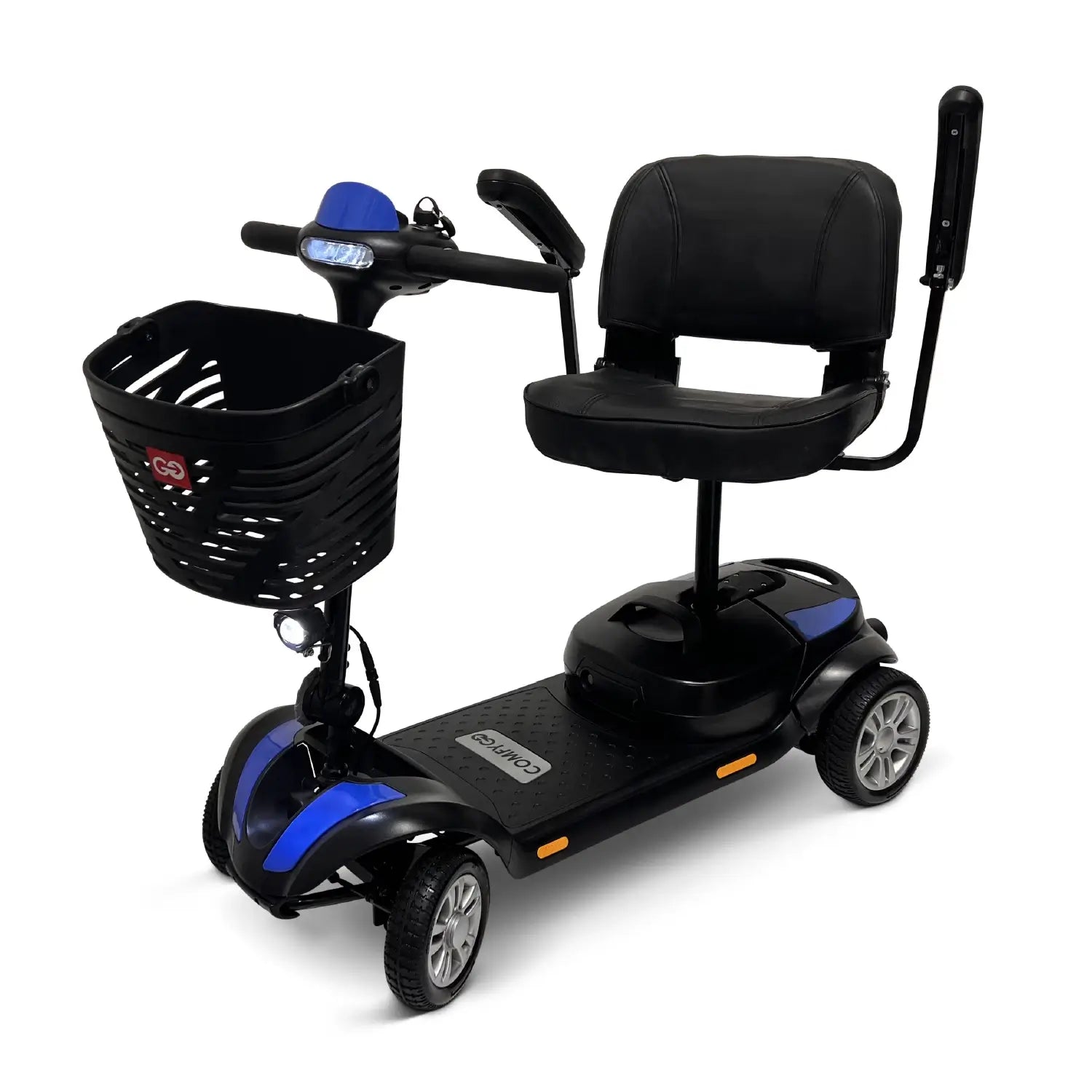 ComfyGo Z-4 Ultra-Light Electric Mobility Scooter With Quick-Detach Frame in Blue