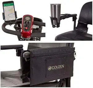 Golden Technologies Accessory Bundle (Cup Holder, Cellphone Holder, Armrest Bag)
