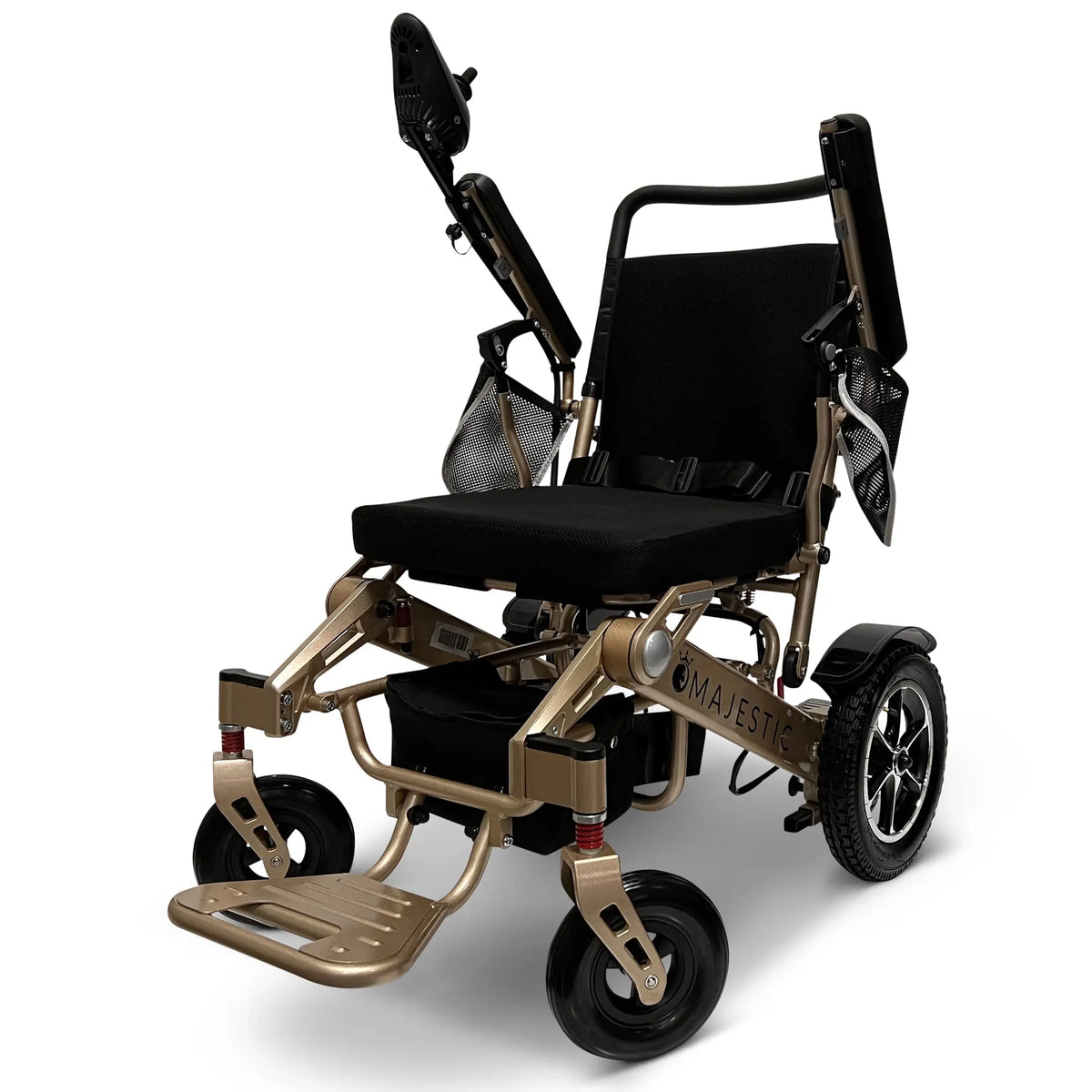 ComfyGo Majestic IQ-7000 Electric Wheelchair with Remote Control and Auto-Fold in Gold