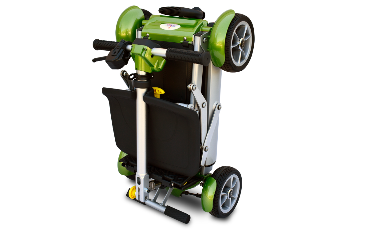 EV Rider Gypsy 2 Folding Mobility Scooter in Green Folded