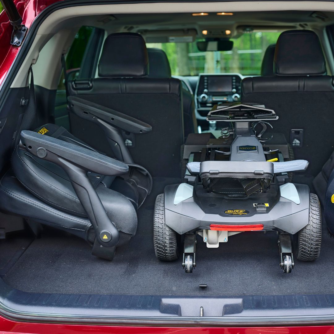 Buzzaround CarryOn HD GB220 Mobility Scooter by Golden Technologies Stored in Car
