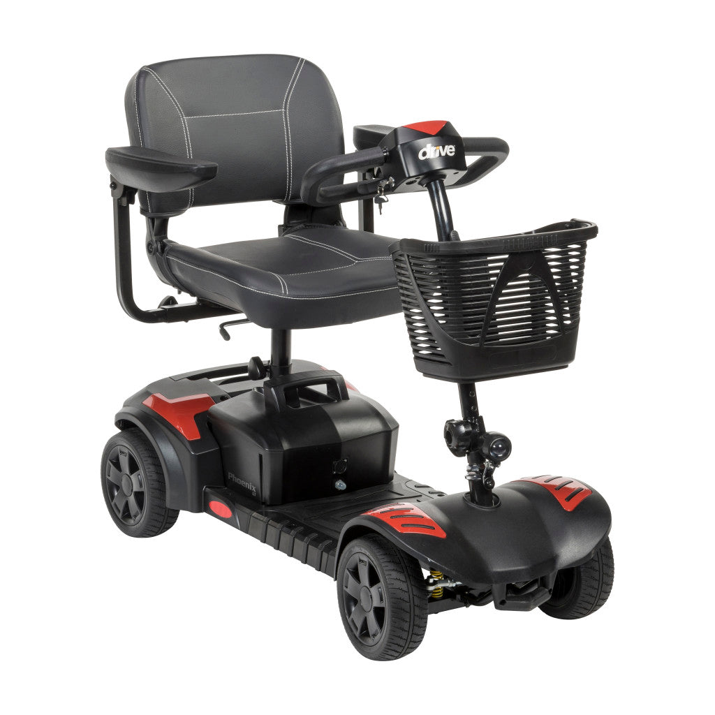 Drive Medical Phoenix LT 4-Wheel Scooter in Red
