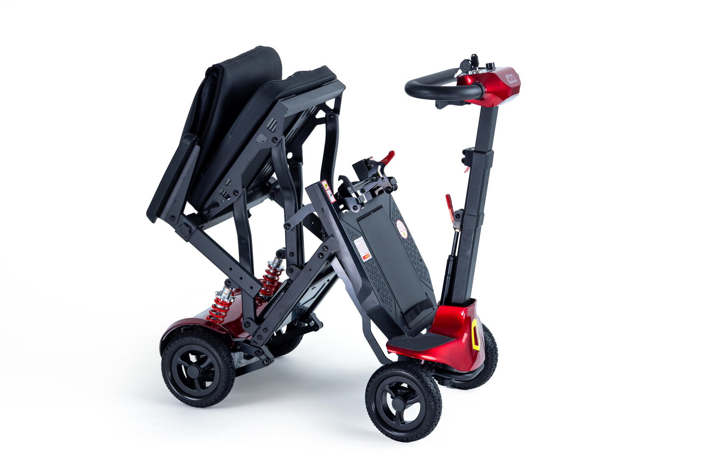 Monarch Mobility Genie Manual Fold Mobility Scooter in Red Folding