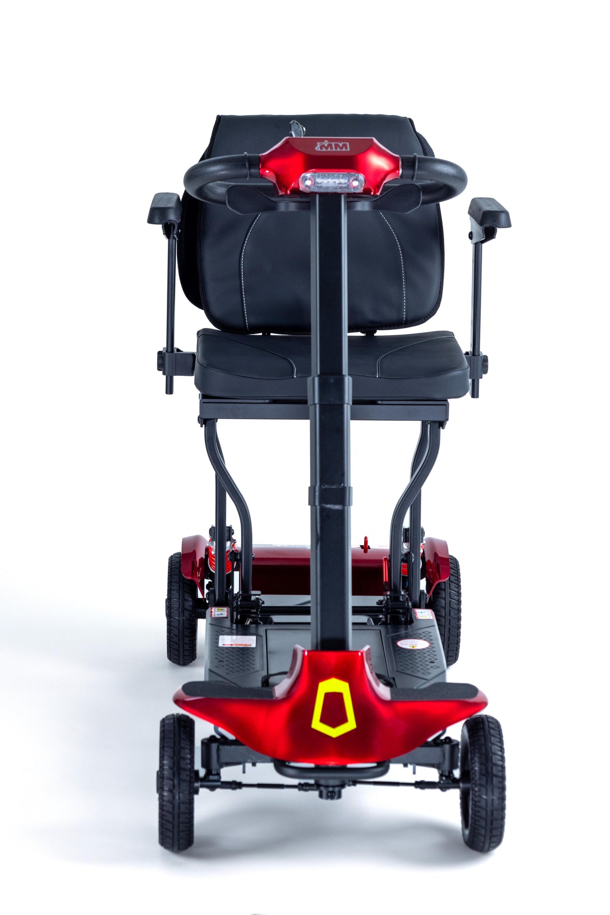 Monarch Mobility Genie Manual Fold Mobility Scooter in Red Front View