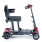 Monarch Mobility Genie Manual Fold Mobility Scooter in Red 
Side View