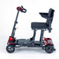 Monarch Mobility Genie Manual Fold Mobility Scooter in Red Side View
