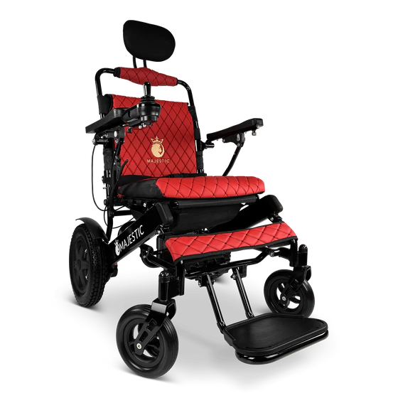 ComfyGo MAJESTIC IQ-9000 Remote Control with Auto-Recline in Black Frame with Brown Overlay