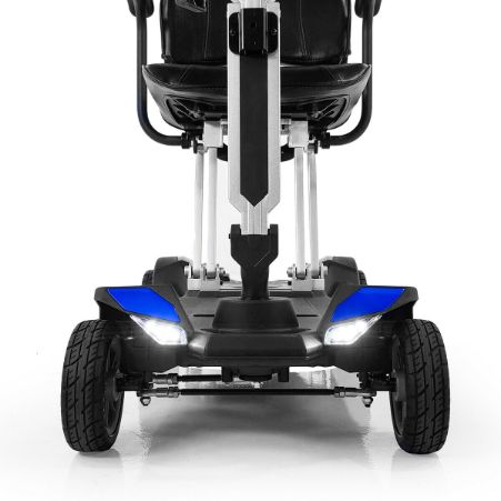 Golden Technologies Carry On Manual Folding Travel Mobility Scooter in Blue Front View